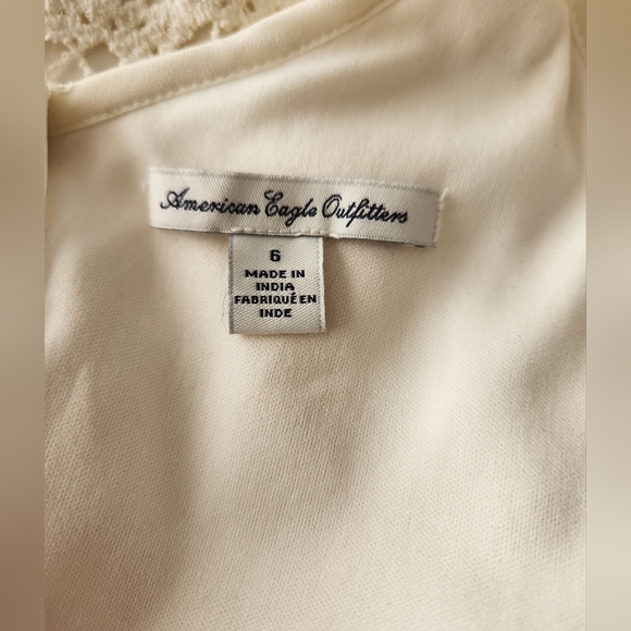 White/Cream American Eagle Dress - size 6 - Picture 3 of 3